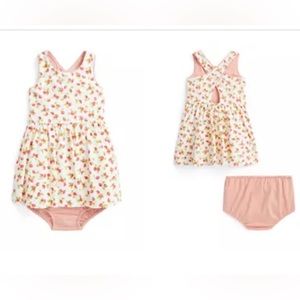 Ralph Lauren Baby Girls Strawberry Jersey Dress & Bloomer